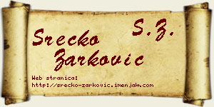 Srećko Žarković vizit kartica